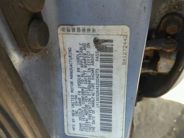 1Y1SK5264SZ004273 - 1995 GEO PRIZM BASE 蓝色 照片 10