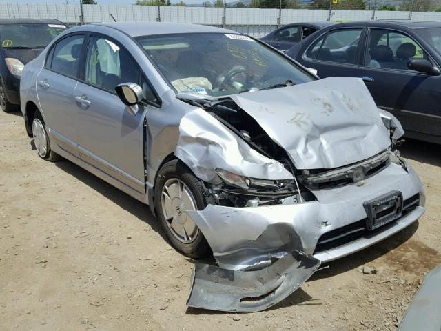 JHMFA36287S018616 - 2007 HONDA CIVIC HYBR SILVER photo 1