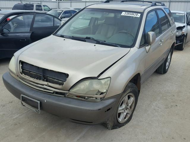 JTJGF10U320149931 - 2002 LEXUS RX 300 GOLD photo 2