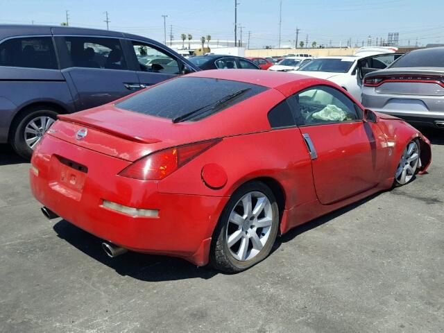 JN1AZ34D63T111781 - 2003 NISSAN 350Z COUPE RED photo 4