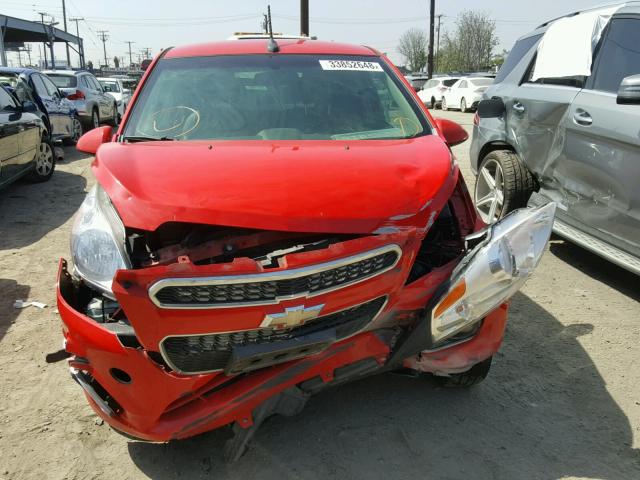 KL8CD6S96EC567733 - 2014 CHEVROLET SPARK 1LT RED photo 9