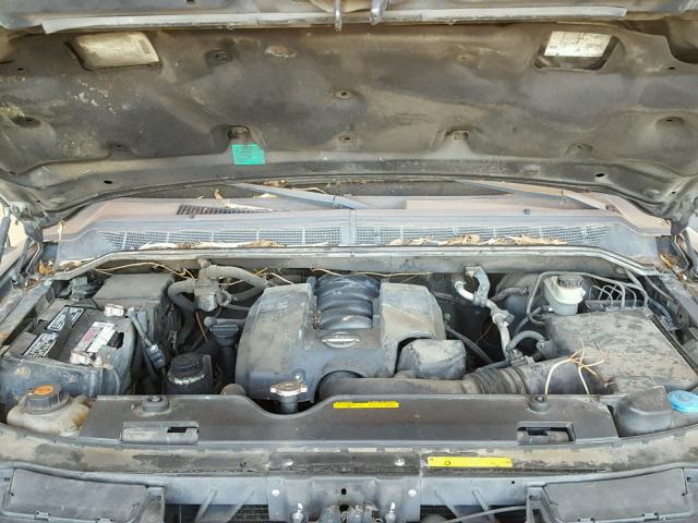 1N6BA06A45N528489 - 2005 NISSAN TITAN XE CHARCOAL photo 7