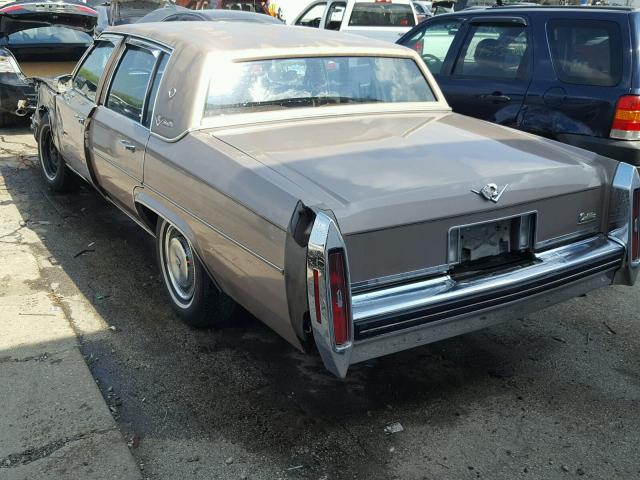 1G6AD6987D9220101 - 1983 CADILLAC DEVILLE TAN photo 3