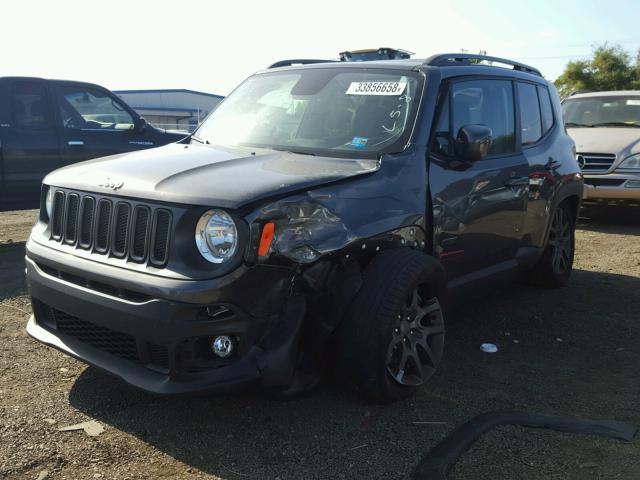 ZACCJABT4GPD78463 - 2016 JEEP RENEGADE L GRAY photo 2