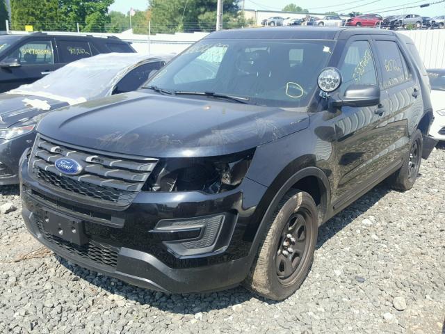 1FM5K8AR8HGD58229 - 2017 FORD EXPLORER P BLACK photo 2