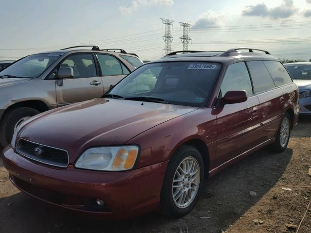 4S3BH635237306916 - 2003 SUBARU LEGACY L MAROON photo 2