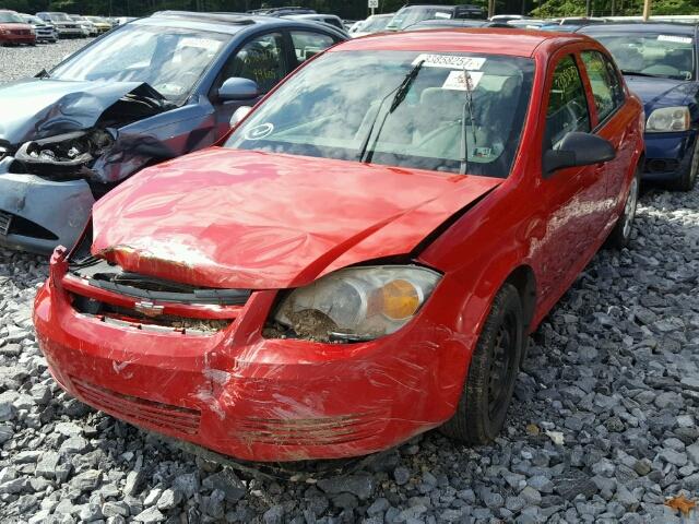 1G1AK55F067601636 - 2006 CHEVROLET COBALT RED photo 2