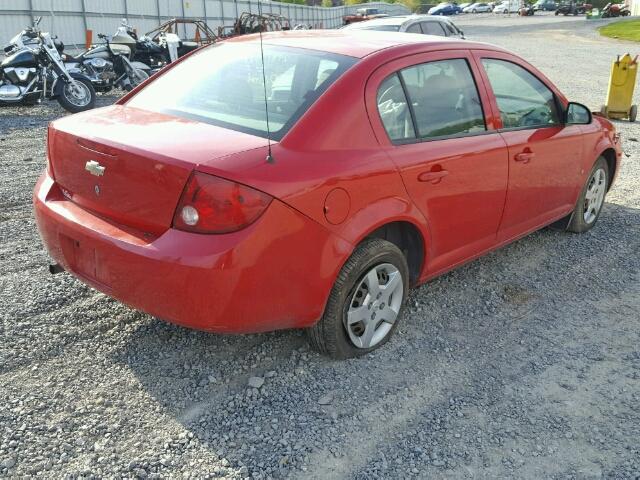 1G1AK55F067601636 - 2006 CHEVROLET COBALT RED photo 4