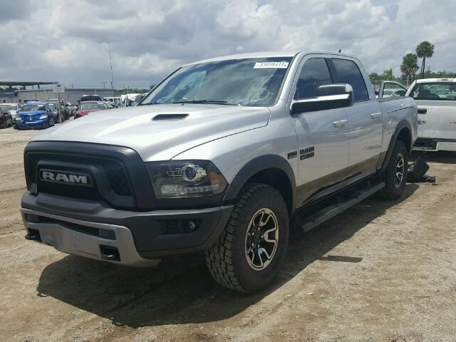 1C6RR7YT1GS379293 - 2016 RAM 1500 REBEL SILVER photo 2