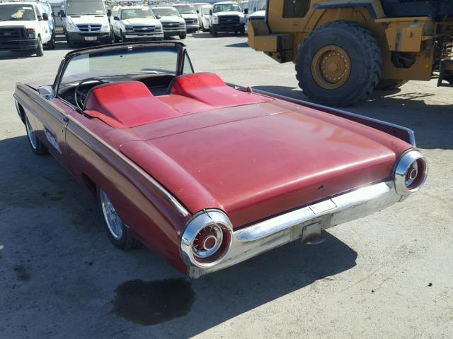 3Y83Z157170 - 1963 FORD T BIRD RED photo 3