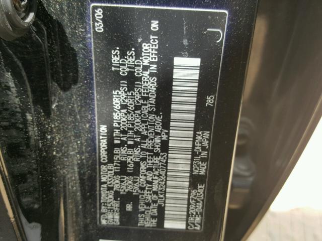 JTLKT324364077453 - 2006 TOYOTA SCION XB BLACK photo 10