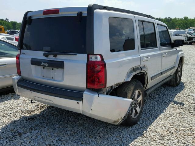 1J8HH48K97C622591 - 2007 JEEP COMMANDER SILVER photo 4