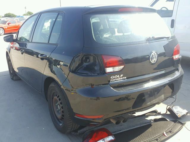 WVWDB7AJ1DW131565 - 2013 VOLKSWAGEN GOLF BLACK photo 3