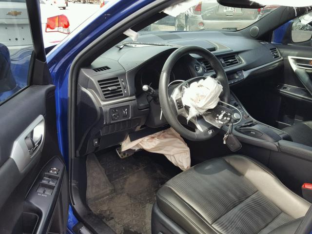 JTHKD5BH7D2126894 - 2013 LEXUS CT 200 BLUE photo 9