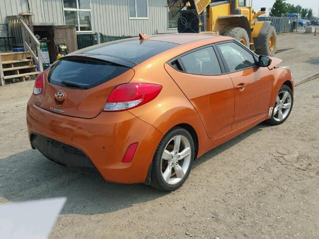 KMHTC6AD2DU152378 - 2013 HYUNDAI VELOSTER ORANGE photo 4