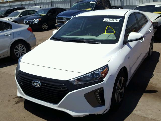 KMHC75LC7HU057436 - 2017 HYUNDAI IONIQ SEL WHITE photo 2