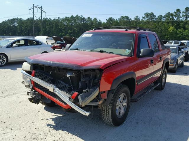 3GNEC12Z05G125038 - 2005 CHEVROLET AVALANCHE RED photo 2