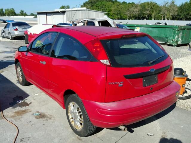 1FAFP31N37W166026 - 2007 FORD FOCUS ZX3 RED photo 3