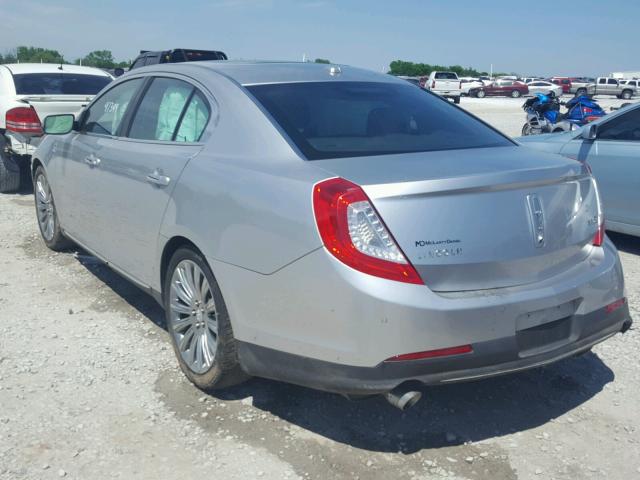 1LNHL9DK3DG602796 - 2013 LINCOLN MKS BLUE photo 3