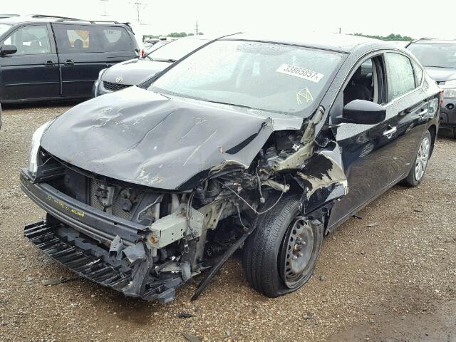 3N1AB7AP8DL786788 - 2013 NISSAN SENTRA BLACK photo 2