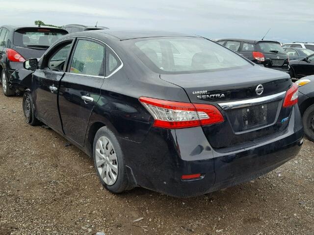 3N1AB7AP8DL786788 - 2013 NISSAN SENTRA BLACK photo 3