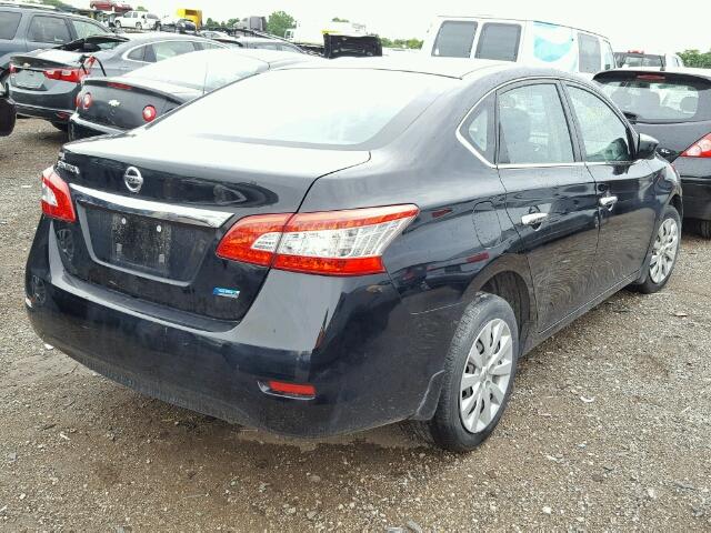 3N1AB7AP8DL786788 - 2013 NISSAN SENTRA BLACK photo 4