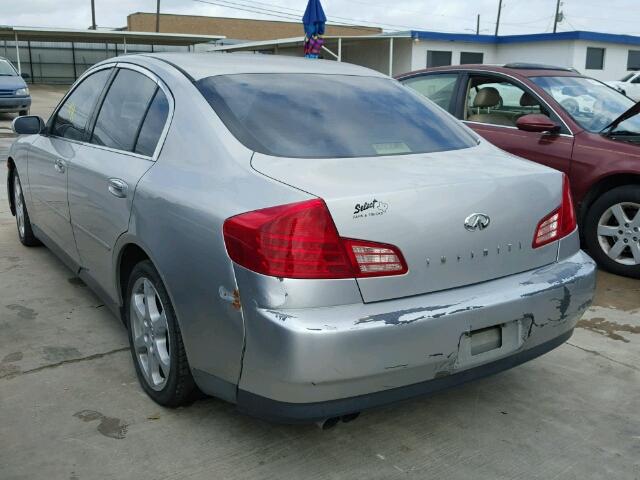 JNKCV51E53M328614 - 2003 INFINITI G35 SILVER photo 3