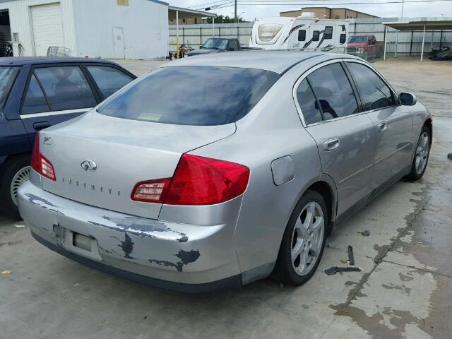 JNKCV51E53M328614 - 2003 INFINITI G35 SILVER photo 4