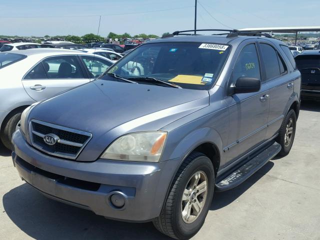 KNDJD733X45293955 - 2004 KIA SORENTO EX GRAY photo 2