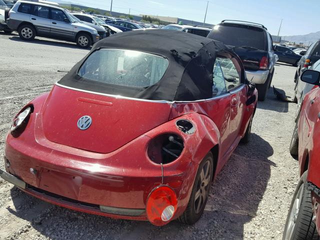3VWRF31Y16M307059 - 2006 VOLKSWAGEN NEW BEETLE 红色 照片 4
