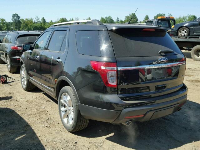 1FM5K8D88EGC13447 - 2014 FORD EXPLORER X BLACK photo 3