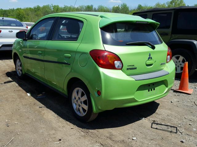 ML32A4HJ5EH008813 - 2014 MITSUBISHI MIRAGE ES GREEN photo 3