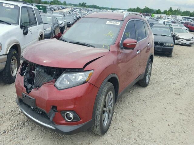 5N1AT2MV4FC826656 - 2015 NISSAN ROGUE S RED photo 2