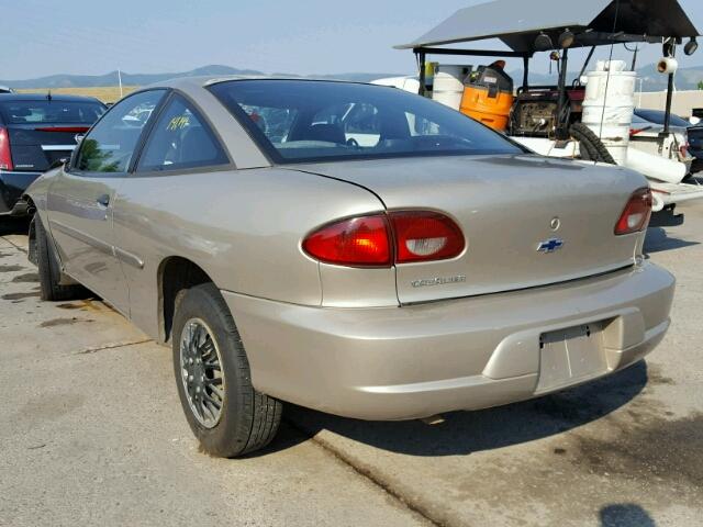 1G1JC124927263205 - 2002 CHEVROLET CAVALIER BEIGE photo 3