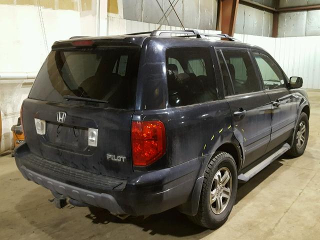 2HKYF18503H540009 - 2003 HONDA PILOT EXL BLACK photo 4