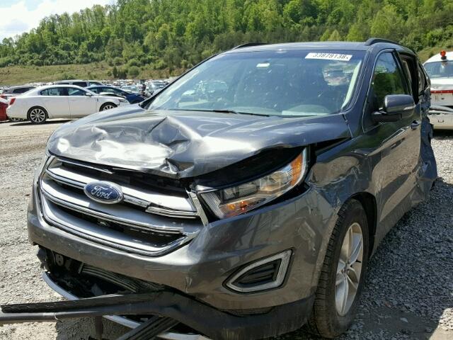 2FMPK4J98HBC21249 - 2017 FORD EDGE SEL SILVER photo 2