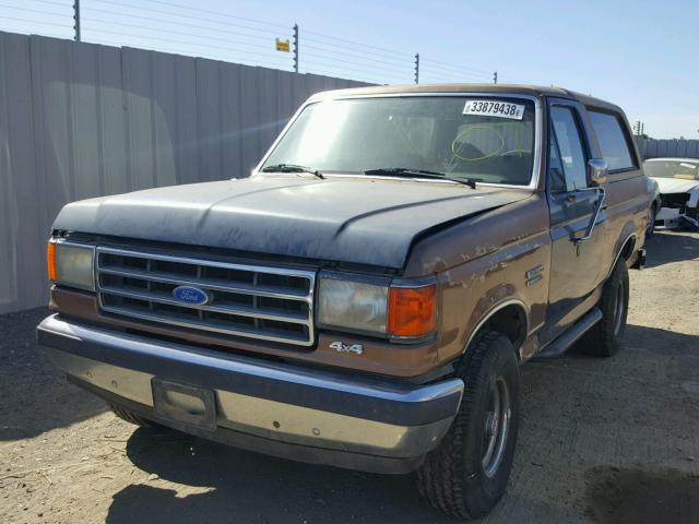 1FMEU15N5LLA01843 - 1990 FORD BRONCO U10 BROWN photo 2