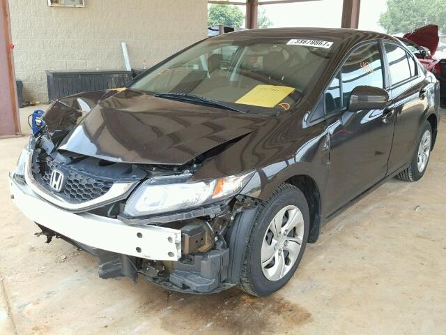 2HGFB2F56EH542856 - 2014 HONDA CIVIC LX GRAY photo 2