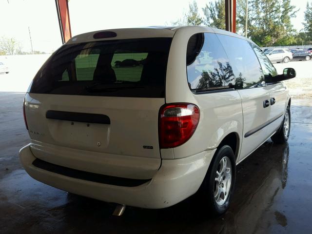 1D4GP25343B219595 - 2003 DODGE CARAVAN SE WHITE photo 4