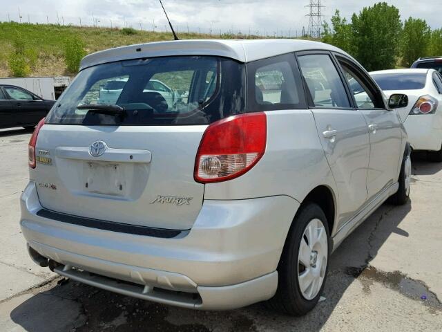 2T1LR32EX4C191466 - 2004 TOYOTA MATRIX XR SILVER photo 4