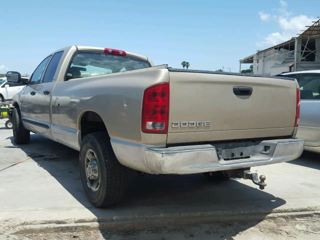 3D7KA28C93G827758 - 2003 DODGE RAM 2500 S GOLD photo 3