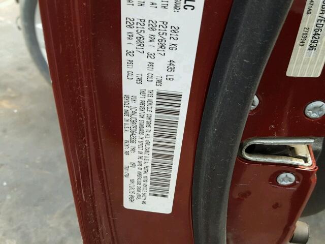 1C4NJCBA7ED642936 - 2014 JEEP COMPASS SP RED photo 10