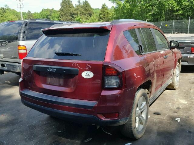1C4NJCBA7ED642936 - 2014 JEEP COMPASS SP RED photo 4