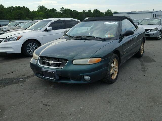 3C3EL55H6XT556341 - 1999 CHRYSLER SEBRING JX GREEN photo 2