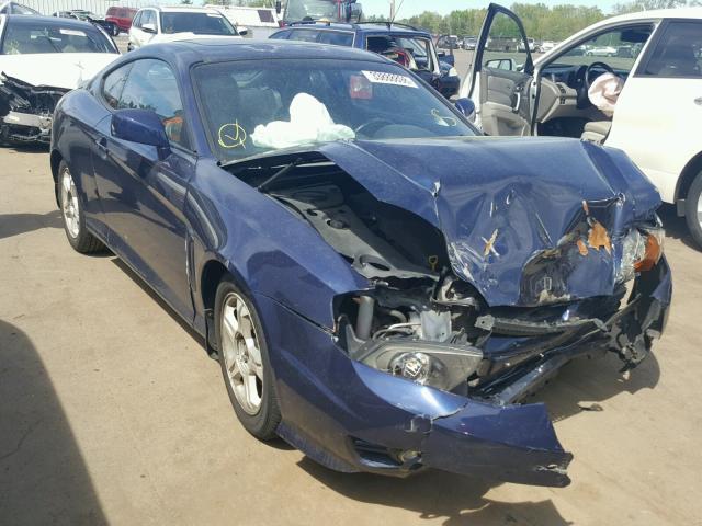 KMHHN65F63U052441 - 2003 HYUNDAI TIBURON GT BLUE photo 1