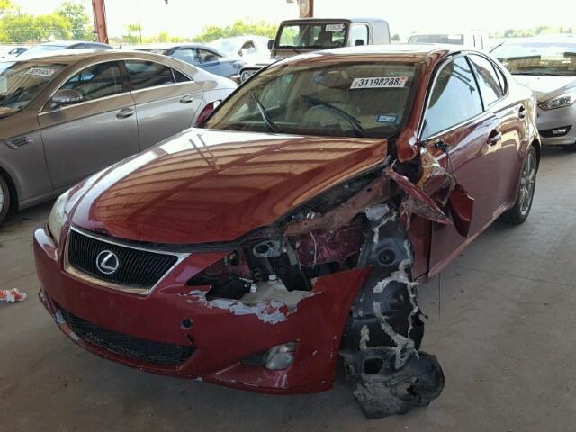 JTHBE262372007956 - 2007 LEXUS IS 350 RED photo 2