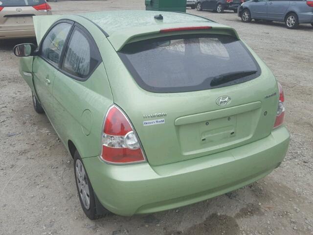 KMHCM3AC0AU157805 - 2010 HYUNDAI ACCENT BLU GREEN photo 3