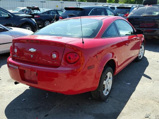 1G1AK18F987279490 - 2008 CHEVROLET COBALT LS RED photo 4