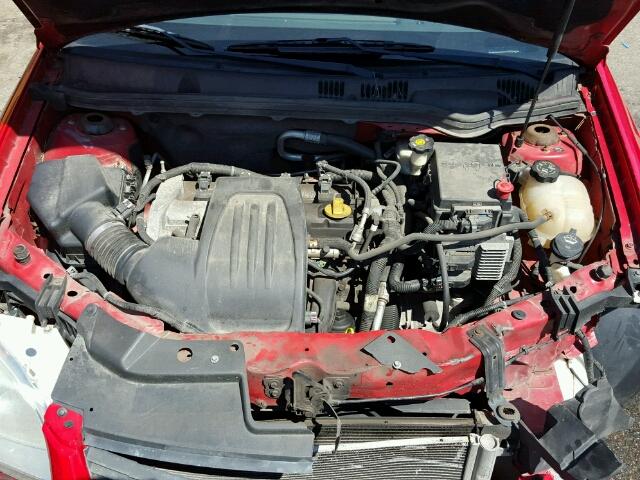 1G1AK18F987279490 - 2008 CHEVROLET COBALT LS RED photo 7