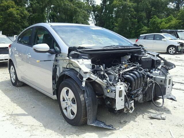 KNAFK4A69E5066634 - 2014 KIA FORTE LX SILVER photo 1